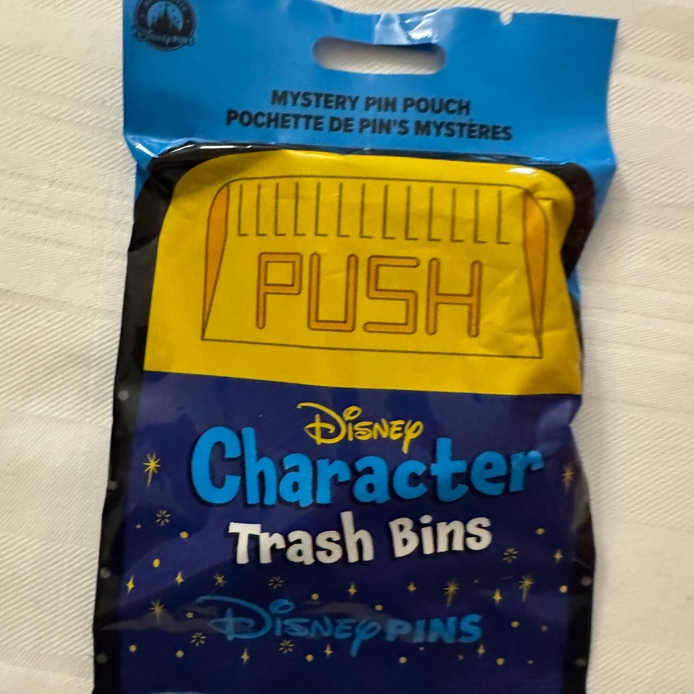 Disney trash bins Mystery Pin Pouch unopened